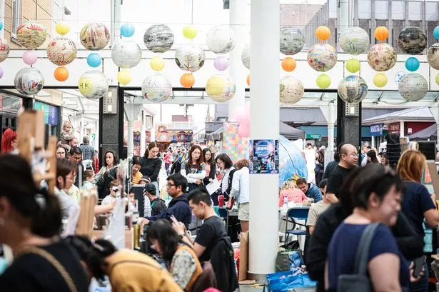 Moon festival at Stockport’s Merseyway Shopping Centre.