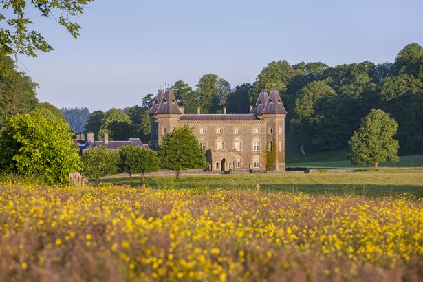 The east front of Newton House at Dinefwr, Carmarthenshire, Wales. Dinefwr is a National Nature Reserve, historic house and 18th-century landscape park, enclosing a medieval deer park.