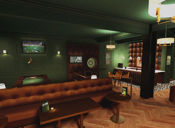 How Pins Social Club look when it opens within Sunlight House