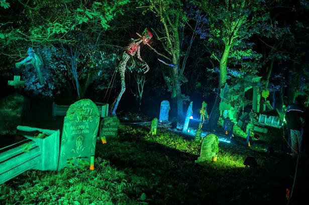Partridge Lakes has been decorated from top to bottom for Halloweenville
