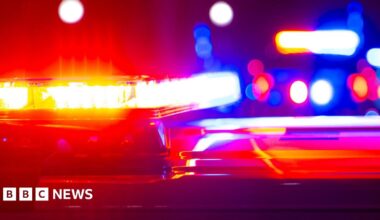 a stock photo of police lights