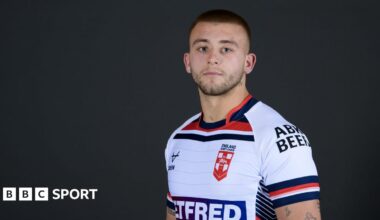 Mikey Lewis in an England shirt