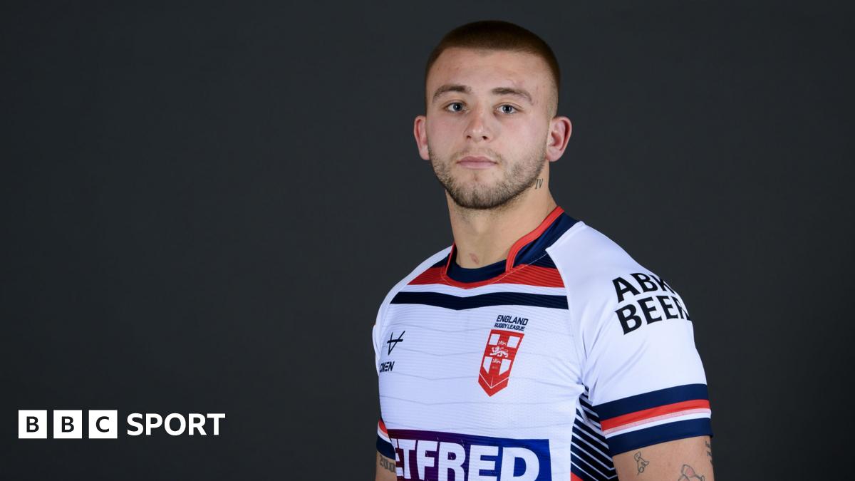 Mikey Lewis in an England shirt