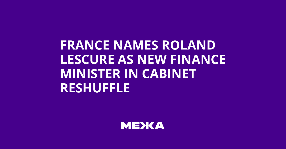 France Names Roland Lescure as New Finance Minister in Cabinet Reshuffle | Ukraine news