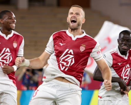 FOOTBALL - CHAMPIONS LEAGUE - MONACO v MANCHESTER CITY, Monaco, Monaco - 01 Oct 2025Mandatory Credit: Photo by Jean Catuffe/DPPI/Shutterstock (15513898ai)
Eric Dier of Monaco celebrates with teammates scoring his penalty during the UEFA Champions League, League phase, Matchday 2 football match between AS Monaco and Manchester City FC on 1 October 2025 at Louis-II stadium in Principality of Monaco
FOOTBALL - CHAMPIONS LEAGUE - MONACO v MANCHESTER CITY, Monaco, Monaco - 01 Oct 2025