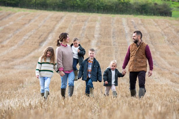 The couple share their Cheshire farm with their four children, all of whom take part in the farm work