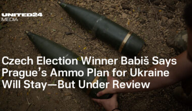 Czech Election Winner Babiš Says Prague’s Ammo Plan for Ukraine Will Stay—But Under Review — UNITED24 Media