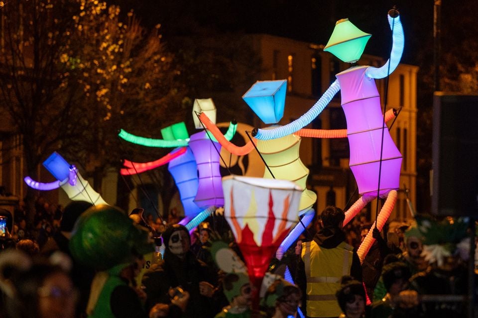 Tens of thousands of people lined the streets of Derry and the Banks of the River Foyle as the city hosted Europe's largest Halloween carnival. Pic by Martin McKeown.