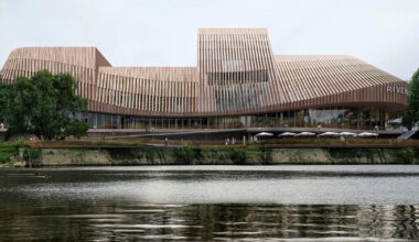 3XN and COX plan riverside theatre for sydney with twisting form