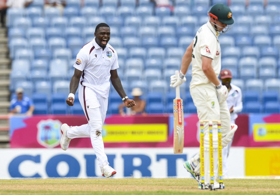 In Grenada earlier this year, Seales tempted Cameron Green into driving a length delivery that shaped away and took his outside edge to gully In Grenada earlier this year, Seales tempted Cameron Green into driving a length delivery that shaped away and took his outside edge to gully