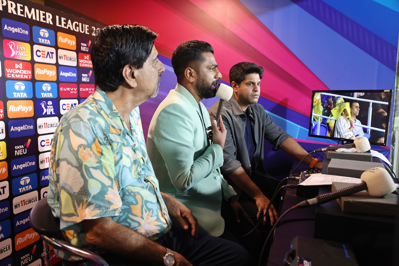 Kris Srikkanth, Abhinav Mukund and Anirudha Srikkanth do Tamil commentary