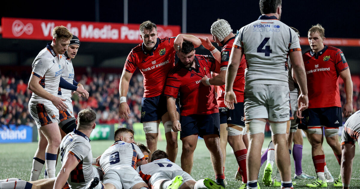 Four yellow cards and late drama as Munster squeeze past Edinburgh