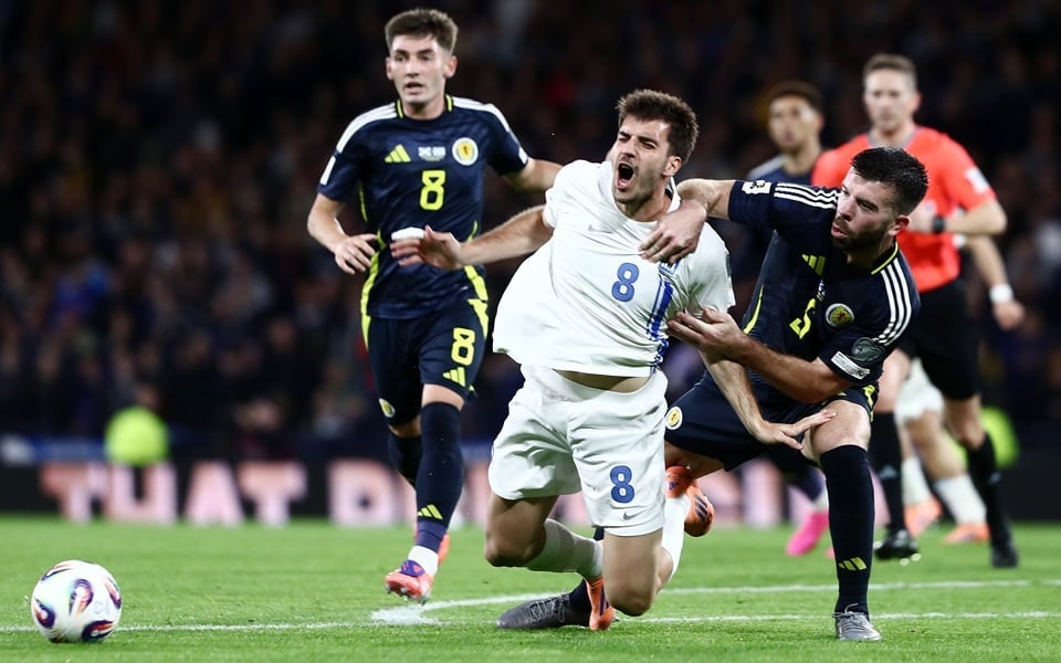 Greece suffers 3-1 defeat in Glasgow