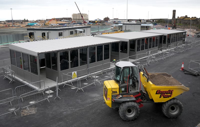 A view of the new car passenger identity and fingerprint scanning area
