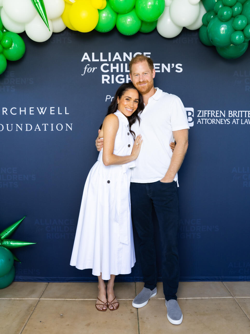 Meghan Markle attends charity tennis tournament wearing a Carolina Herrera shirt dress
