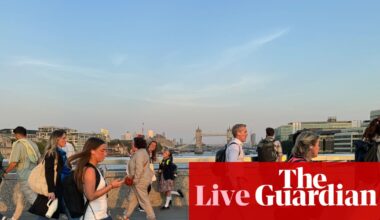 UK wage growth falls to four-year low as demand for workers slows – business live | Business