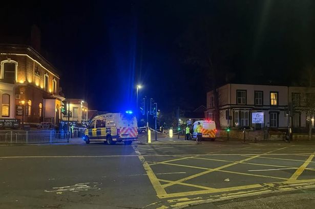 A cordon on Egerton Street, in Fallowfield, following a disturbance