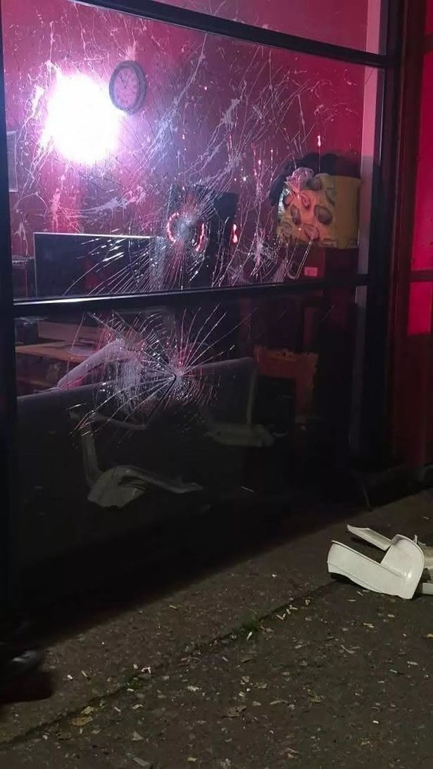 Attendees said the man threw plastic chairs at windows after being locked out