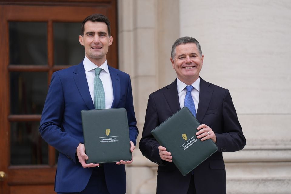 Ireland's Minister for for Public Expenditure Jack Chambers and Minister for Finance Paschal Donohoe (Niall Carson/PA)