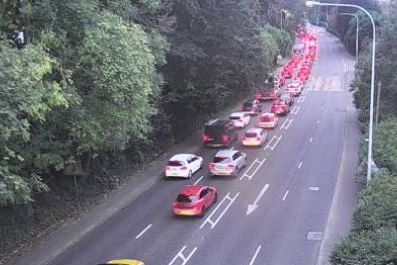 NI traffic alerts: Long delays heading towards Belfast after three-vehicle crash
