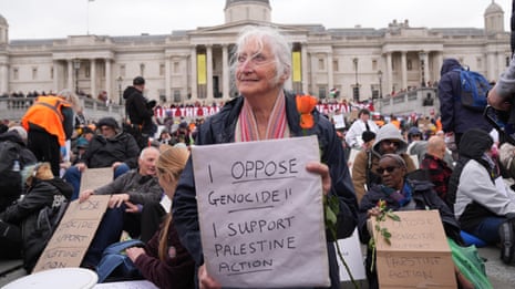‘I’m 73 and never hurt a fly’: mass arrests at Palestine Action protest – video