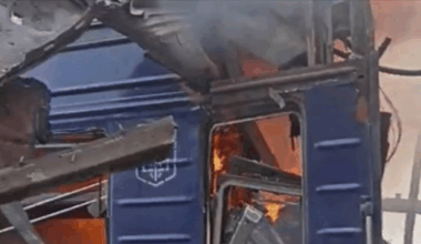 Russian Drone Strike On Ukrainian Passenger Train Kills At Least 1, 'Dozens' Of Casualties