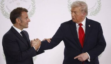 Donald Trump's 5-word threat to Emmanuel Macron during tense handshake | World | News