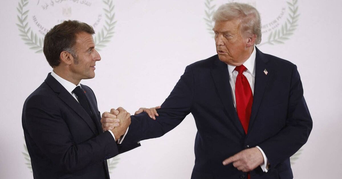 Donald Trump's 5-word threat to Emmanuel Macron during tense handshake | World | News