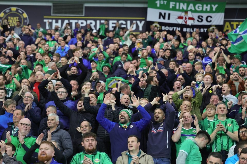 Northern Ireland fans on the Kop during Friday night's victory over Slovakia