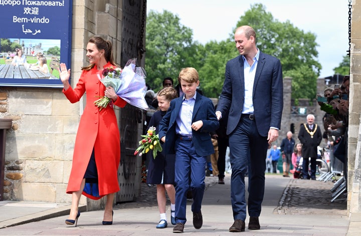 Prince William, The Duke of Cambridge, Catherine, Duchess of Cambridge, accompanied by their children, will visit Cardiff Castle on Saturday, June 4 to meet performers and crew involved in the special Platinum Jubilee Celebration Concert taking place in the castle grounds later that afternoon.