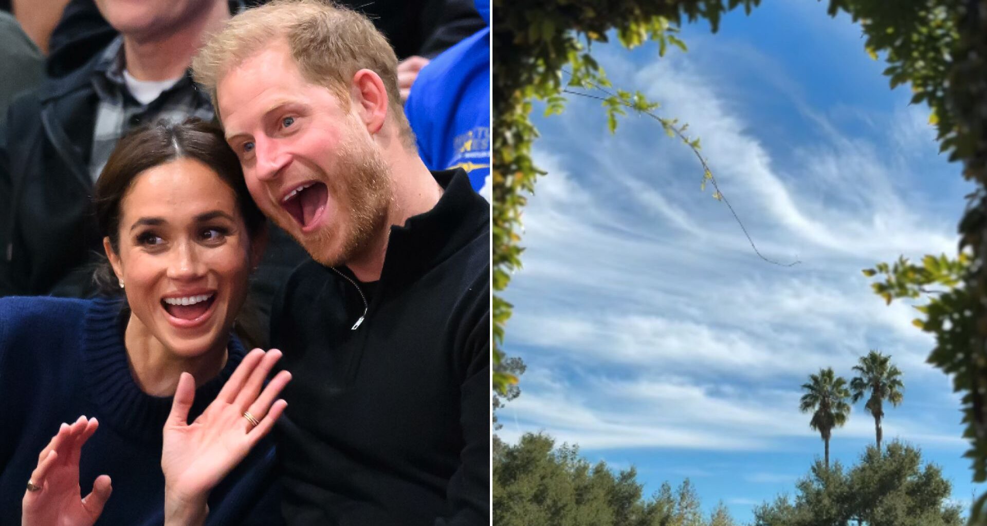 Meghan Markle and Prince Harry pose with funny expressions, as Meghan makes a romantic reference to her royal husband on Instagram