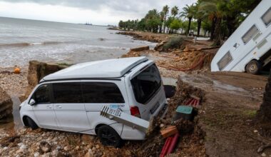 Hundreds of cars swept away as torrential rain causes chaos in Catalonia