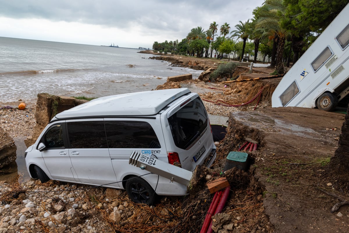 Hundreds of cars swept away as torrential rain causes chaos in Catalonia