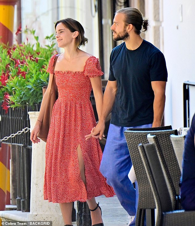 Emma started dating Kieran following her split from previous boyfriend Brandon Green (right), son of controversial business tycoon Sir Philip last year