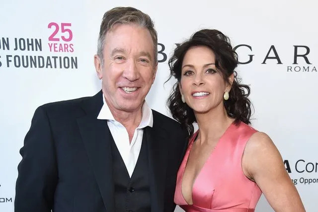 Jamie McCarthy/Getty Tim Allen and Jane Hajduk attend the 26th annual Elton John AIDS Foundation Academy Awards viewing party in 2018.