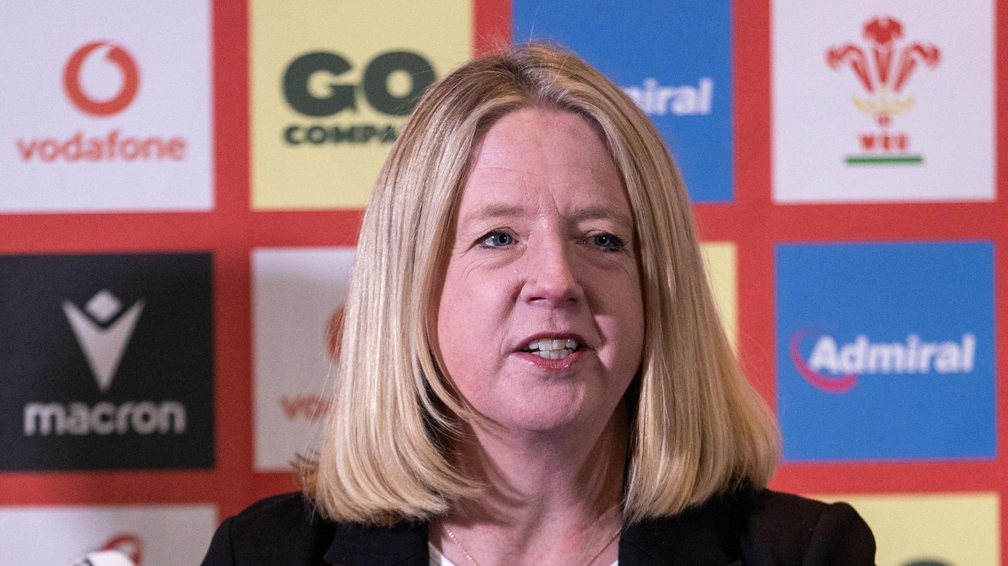 Abi Tierney at a press conference