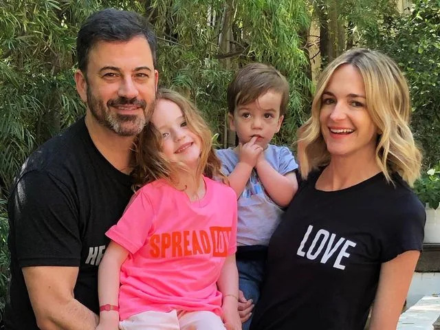 Jimmy Kimmel Instagram John Krasinski with Molly McNearney and their children
