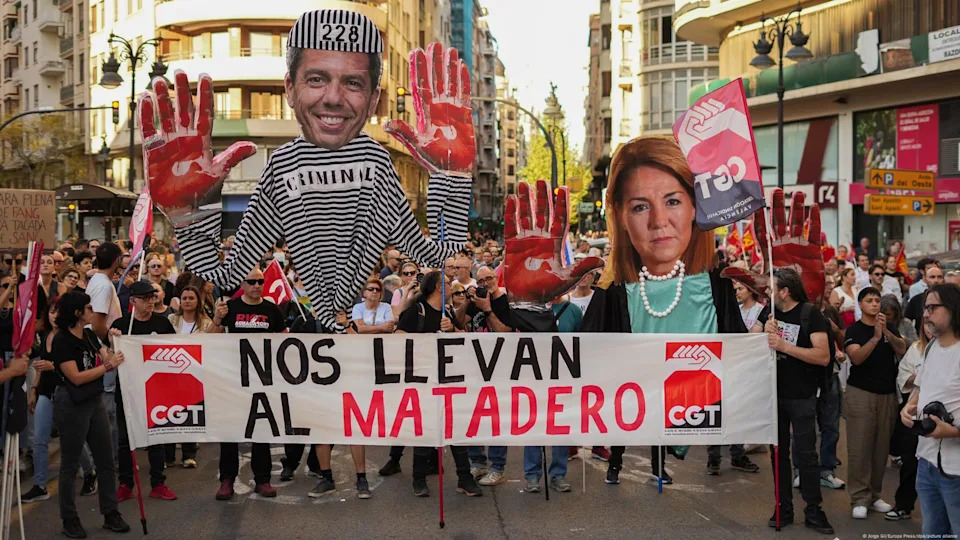 Regional leader Carlos Mazon has been under immense pressure, with regular protests against him on or near the monthly anniversaries of the disaster<span class="copyright">Jorge Gil/Europa Press/dpa/picture alliance</span>