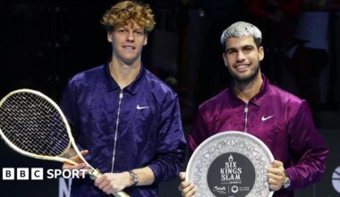 Sam Surridge celebrates