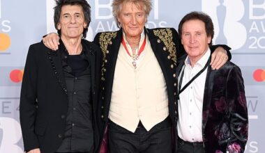 Rock legend Ronnie Wood says his old band The Faces are set for a comeback after recording new songs with Rod Stewart (L-R Ronnie Wood, Rod Stewart and Kenney Jones)