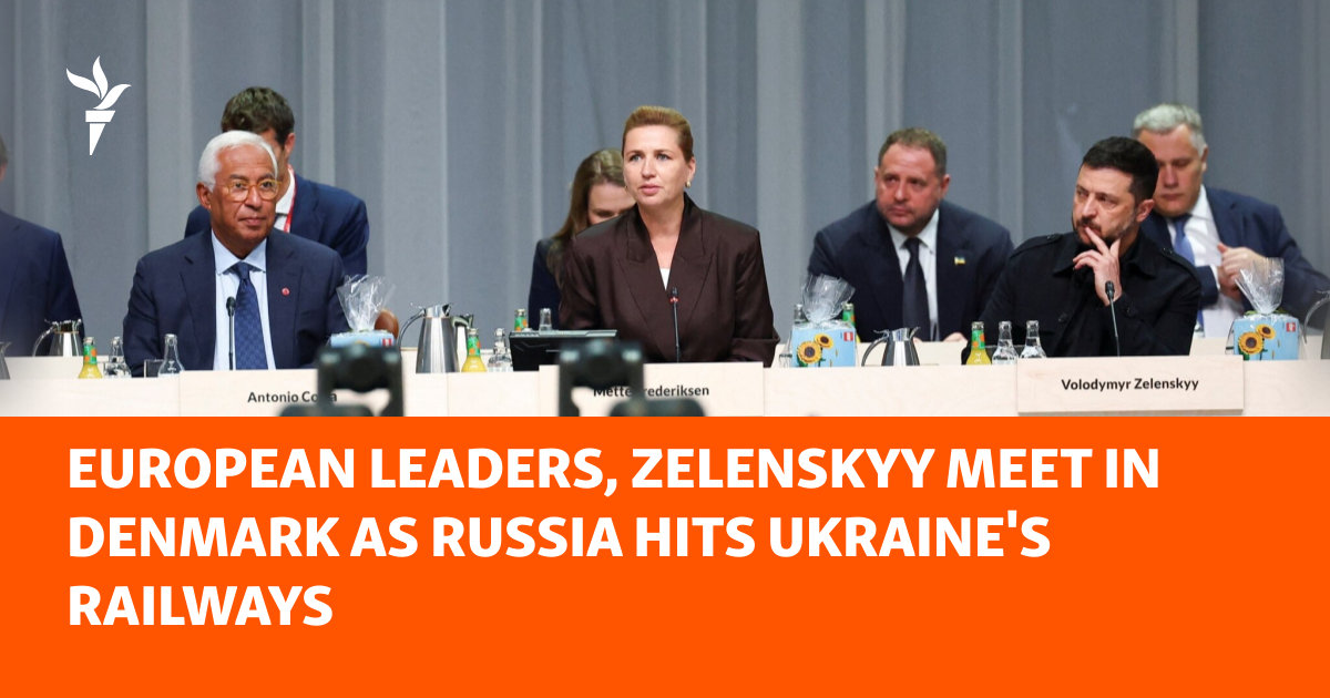 European Leaders, Zelenskyy Meet In Denmark As Russia Hits Ukraine's Railways