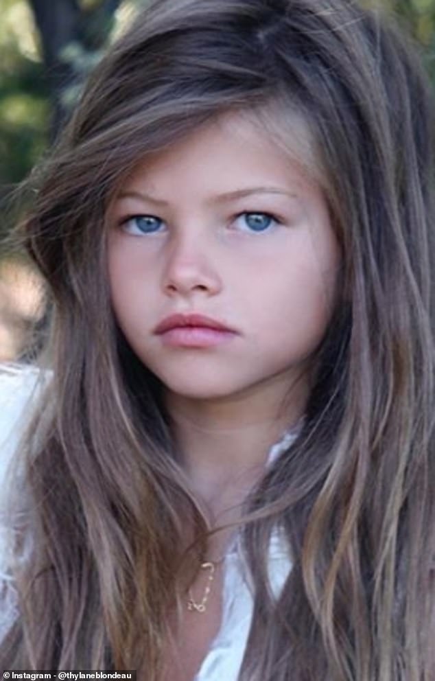 The then-primary school aged model had unkempt blonde hair, piercing blue eyes and rosy cheeks, but fast forward almost 20 years and she looks a little different