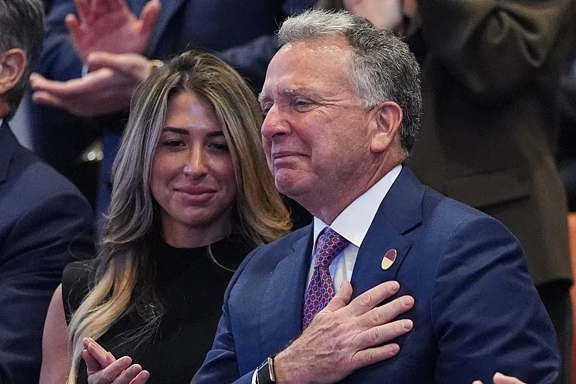 White House Special Envoy to the Middle East Steve Witkoff is recognised by President Donald Trump during his speech to the Knesset, 13 October, 2025