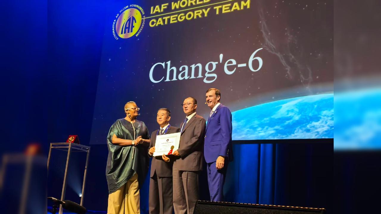 China's Chang'e-6 mission team wins IAF World Space Award - news.cgtn.com
