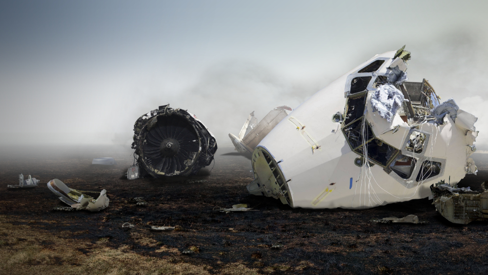 A plane crash.