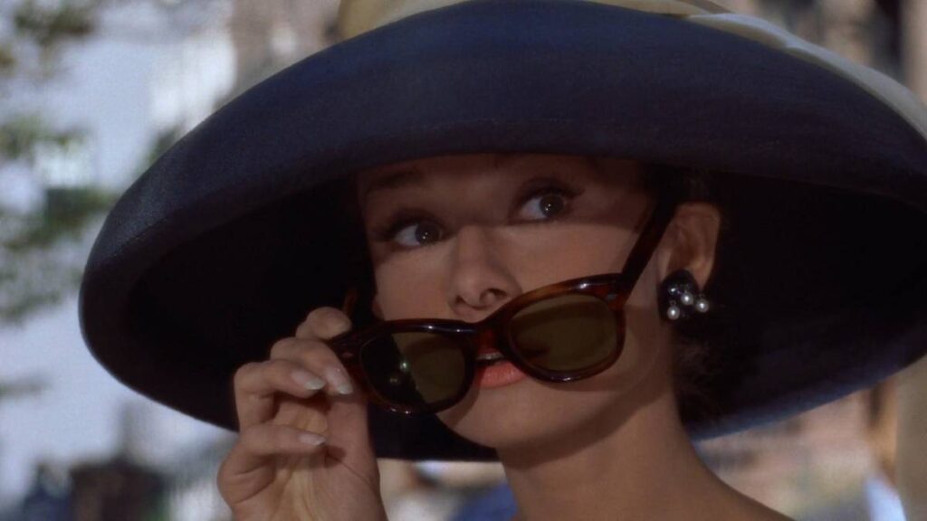 Cropped screenshot of Audrey Hepburn from the trailer for the film 