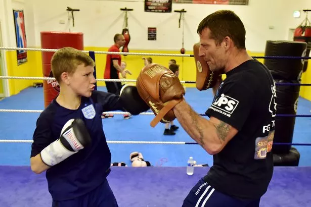 McKenzie Hand, 11, and Chris 'Skemer' Winters at Park Knowle