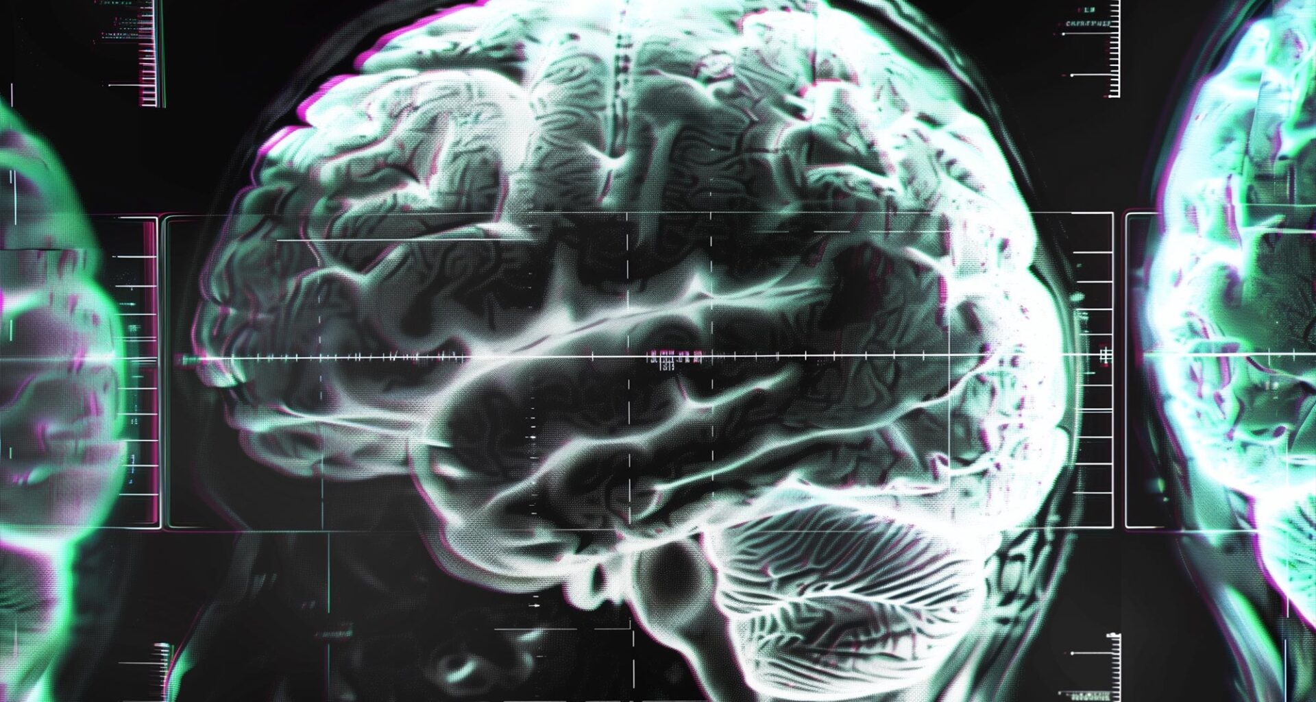 Brain Disorder Glitch Concept
