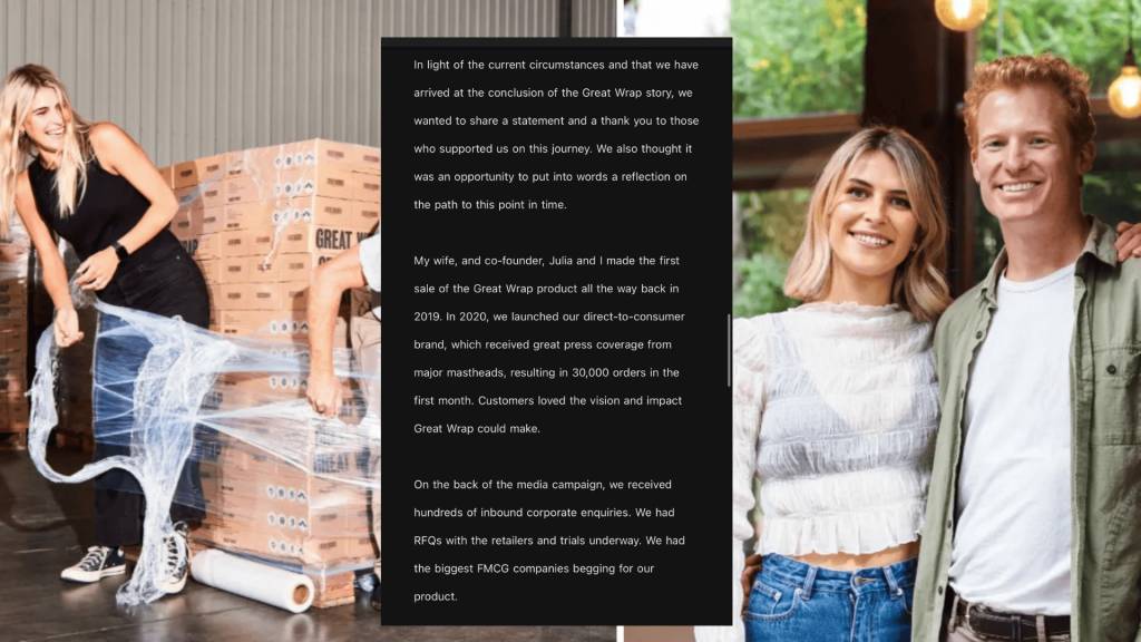 Sustainable packaging startup Great Wrap collapses under $39m debt