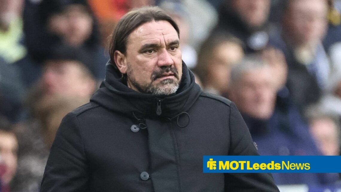 Daniel Farke frustrated in the dugout for Leeds